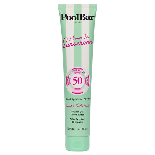 PoolBar London I Scream For Sunscreen Body Mineral Broad Spectrum SPF 50